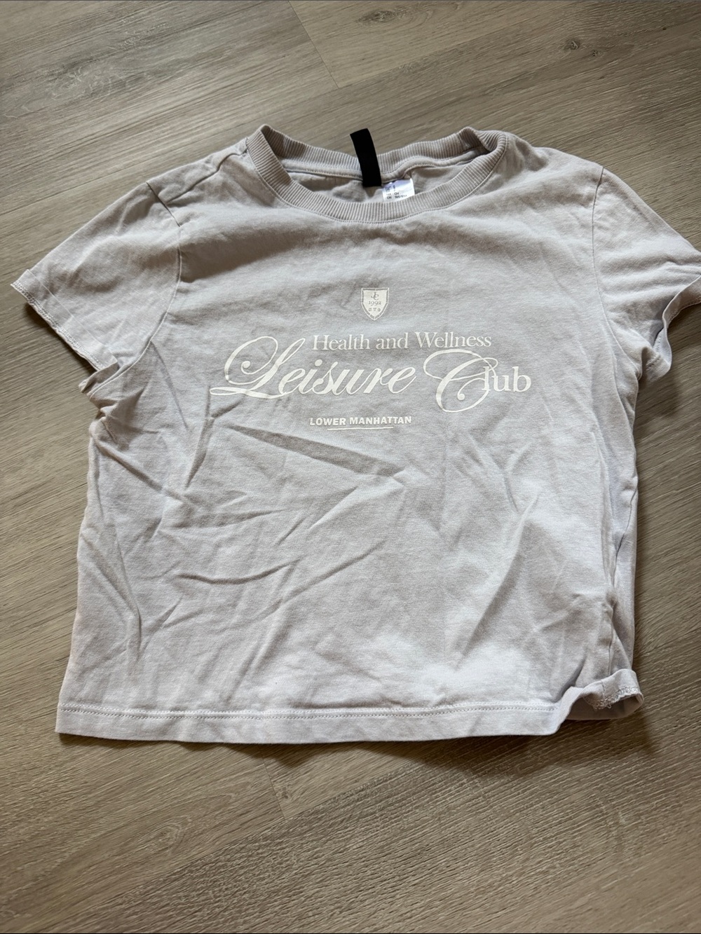 Leisure Club Health and Wellness Graphic Tee - Light Beige